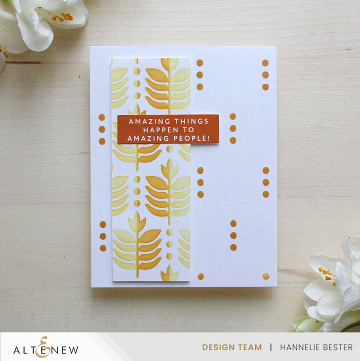 Stencil Deco Leaves Background Stencil