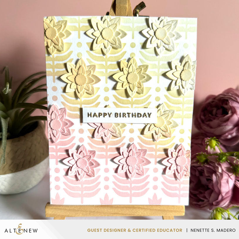 Stencil Deco Leaves Background Stencil