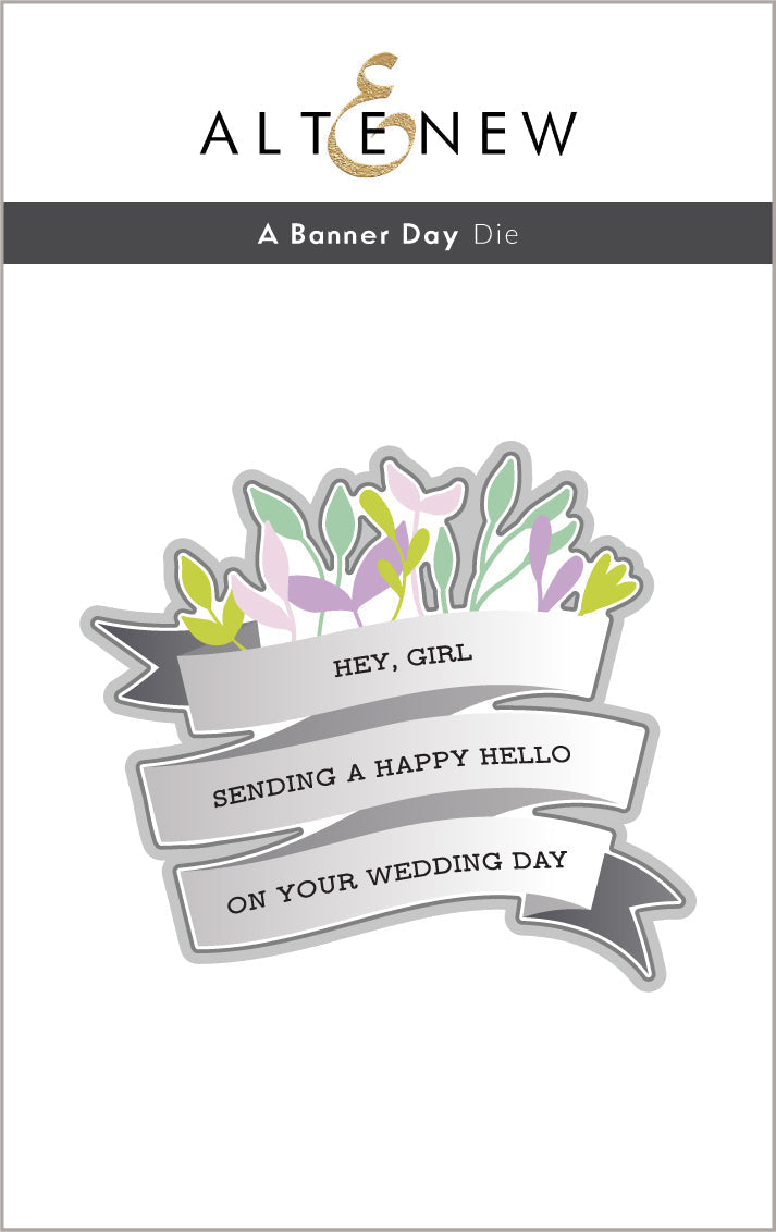 Stencil & Die & Embossing Folder Bundle A Banner Day