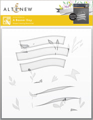 Stencil & Die & Embossing Folder Bundle A Banner Day