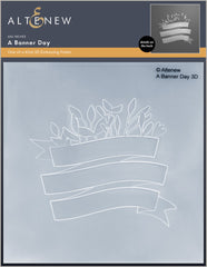 Stencil & Die & Embossing Folder Bundle A Banner Day
