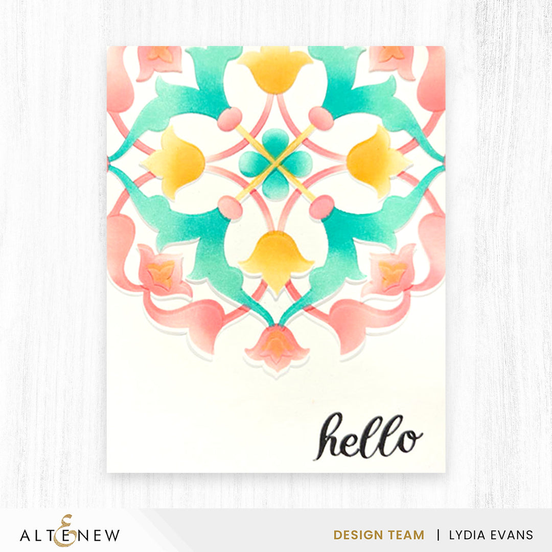 Stencil & Die & Embossing Folder Bundle Arabesque Medallion