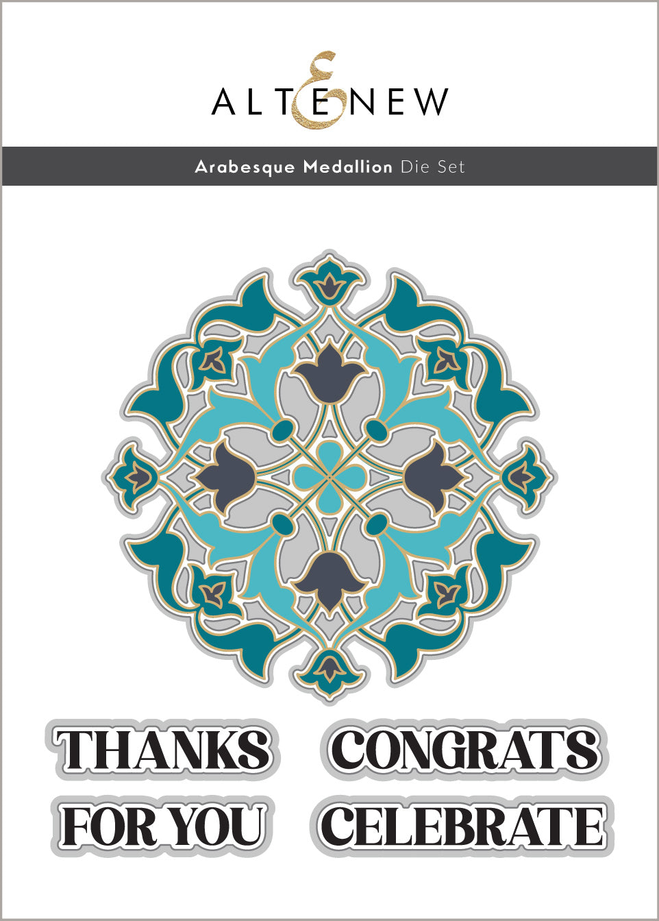 Stencil & Die & Embossing Folder Bundle Arabesque Medallion
