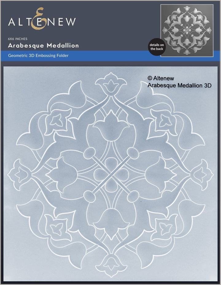 Stencil & Die & Embossing Folder Bundle Arabesque Medallion