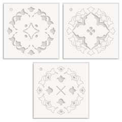 Stencil & Die & Embossing Folder Bundle Arabesque Medallion