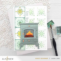 Stencil & Die & Embossing Folder Bundle Cozy Cabin Crafting Bundle