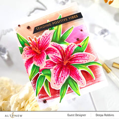 Stencil & Die & Embossing Folder Bundle Dreamy Daylilies