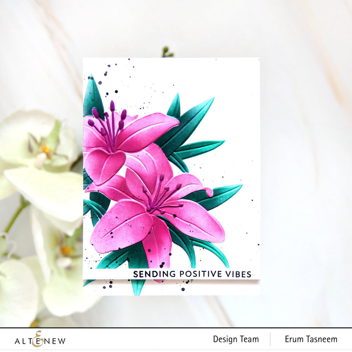 Stencil & Die & Embossing Folder Bundle Dreamy Daylilies