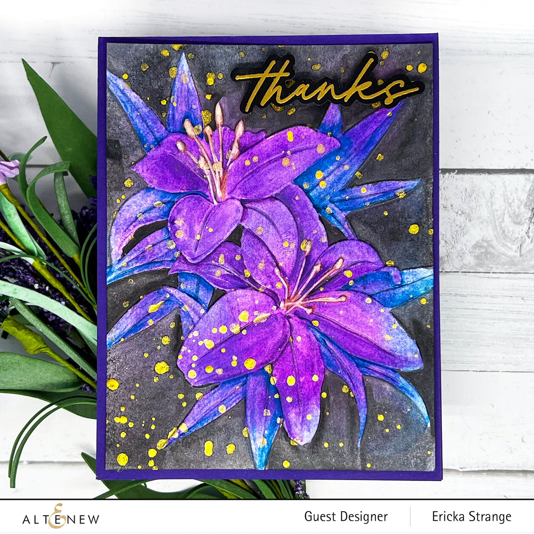 Stencil & Die & Embossing Folder Bundle Dreamy Daylilies