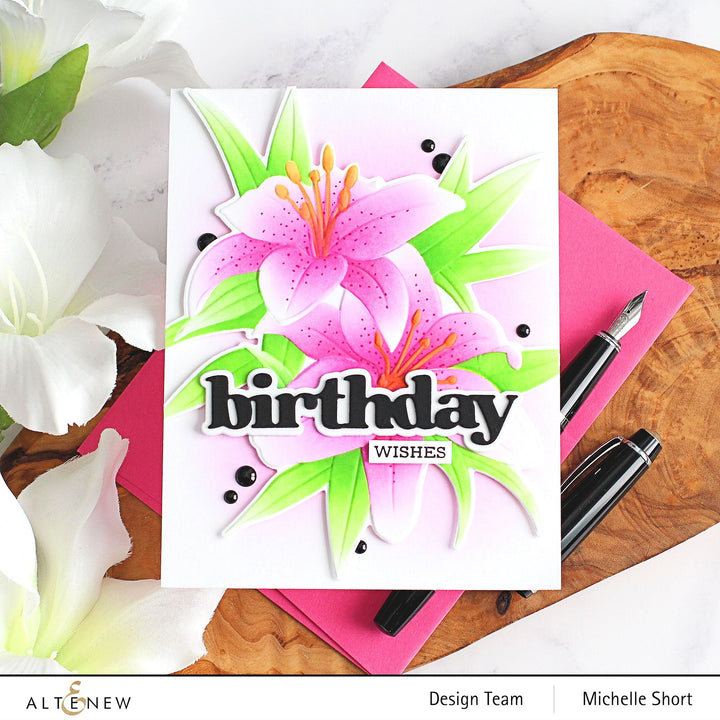 Stencil & Die & Embossing Folder Bundle Dreamy Daylilies