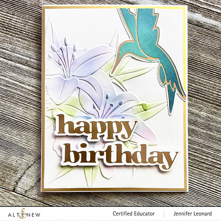 Stencil & Die & Embossing Folder Bundle Dreamy Daylilies