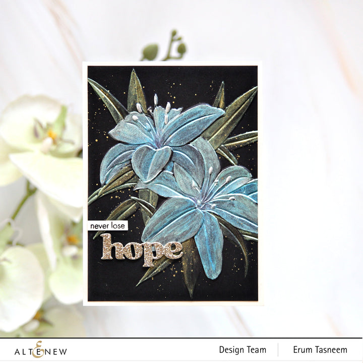 Stencil & Die & Embossing Folder Bundle Dreamy Daylilies