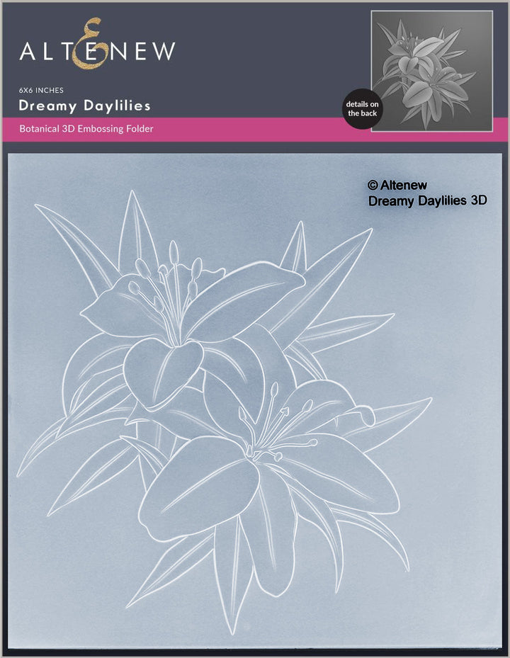 Stencil & Die & Embossing Folder Bundle Dreamy Daylilies
