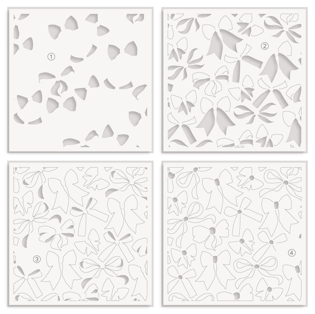 Stencil & Die & Embossing Folder Bundle Elegant Bows