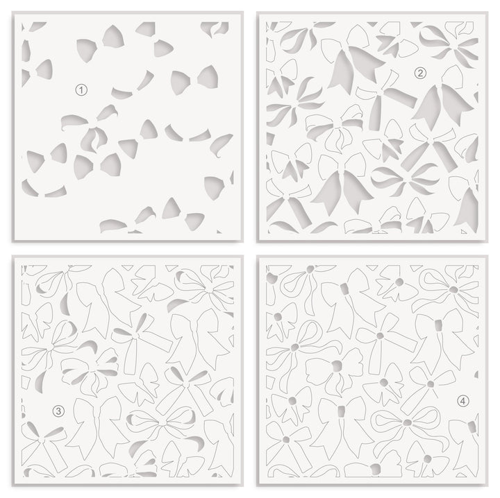 Stencil & Die & Embossing Folder Bundle Elegant Bows