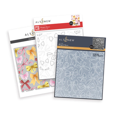 Stencil & Die & Embossing Folder Bundle Elegant Bows