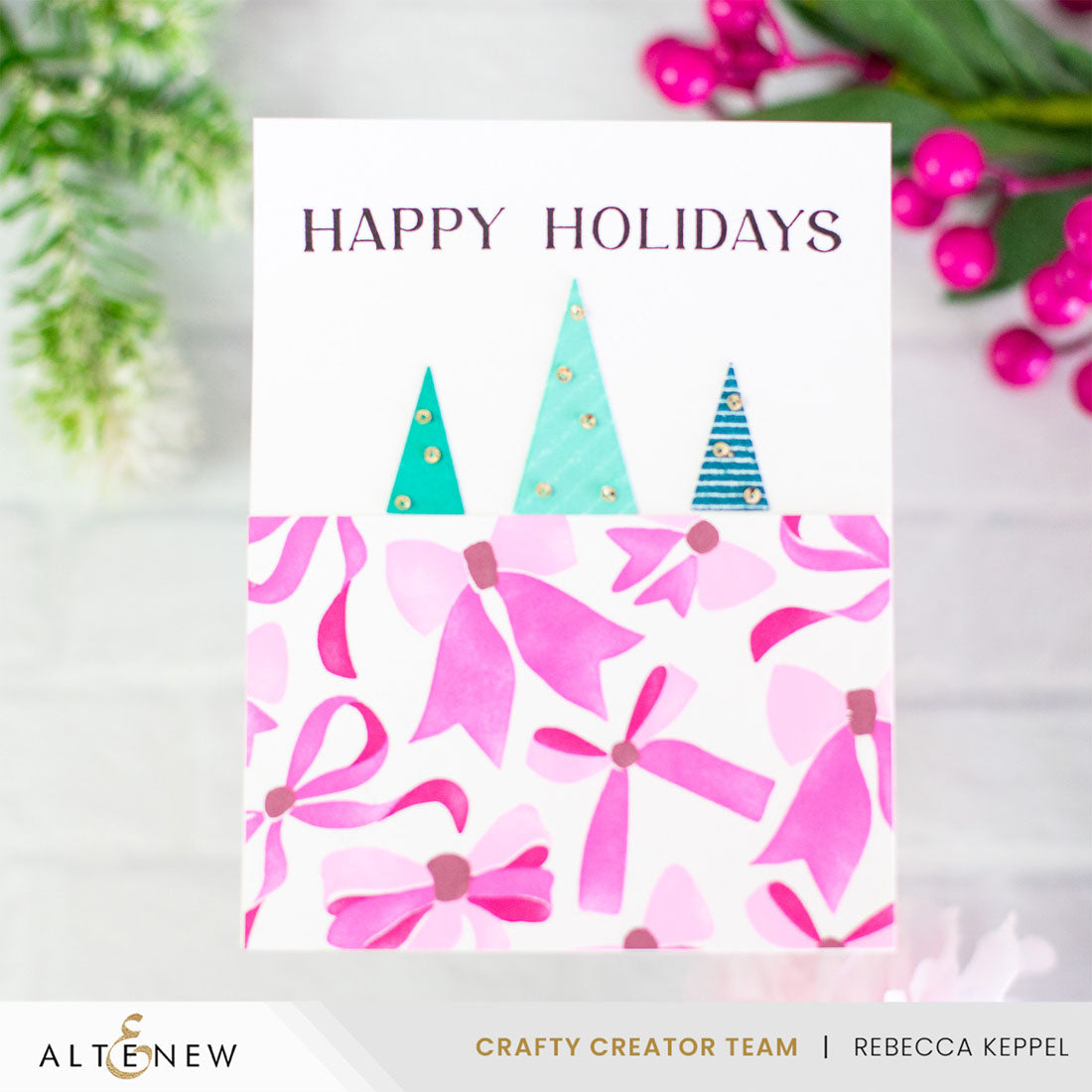 Stencil & Die & Embossing Folder Bundle Elegant Bows