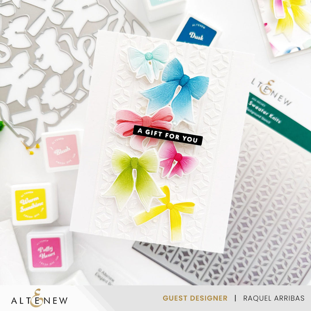 Stencil & Die & Embossing Folder Bundle Elegant Bows