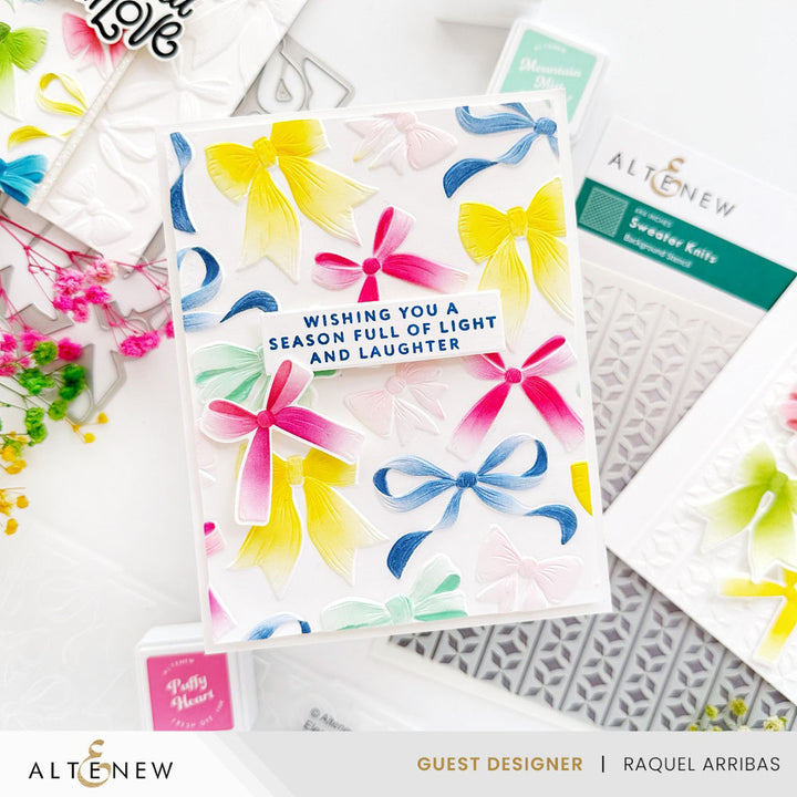 Stencil & Die & Embossing Folder Bundle Elegant Bows