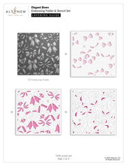 Stencil & Die & Embossing Folder Bundle Elegant Bows