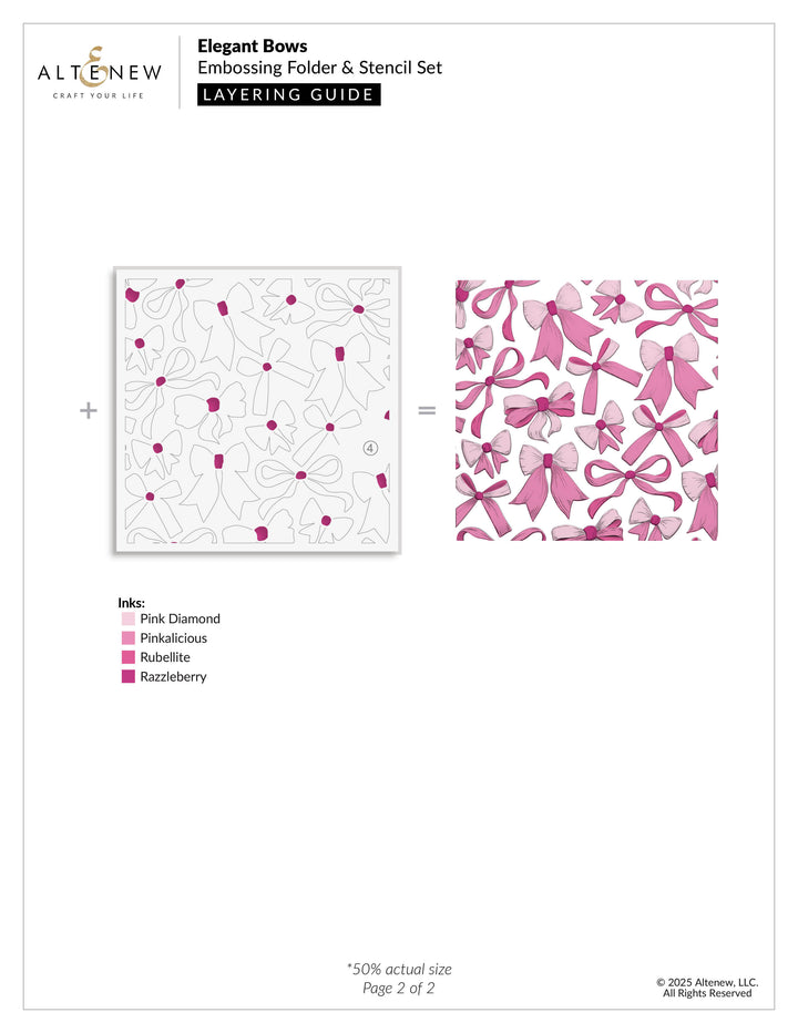 Stencil & Die & Embossing Folder Bundle Elegant Bows