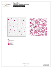 Stencil & Die & Embossing Folder Bundle Elegant Bows