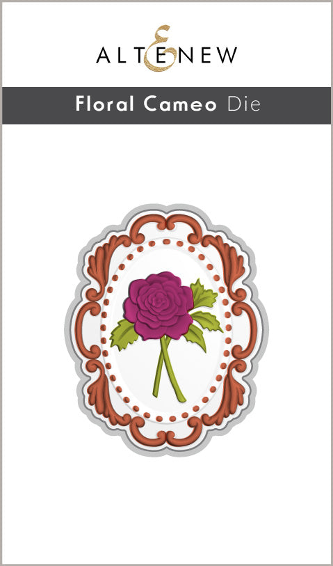 Stencil & Die & Embossing Folder Bundle Floral Cameo