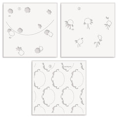 Stencil & Die & Embossing Folder Bundle Floral Cameo