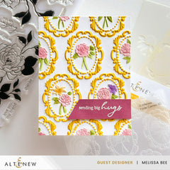 Stencil & Die & Embossing Folder Bundle Floral Cameo