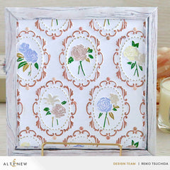 Stencil & Die & Embossing Folder Bundle Floral Cameo