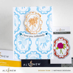 Stencil & Die & Embossing Folder Bundle Floral Cameo