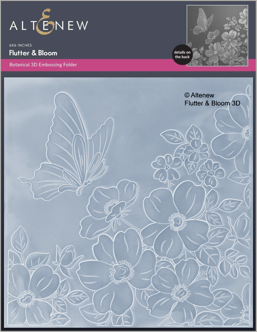 Stencil & Die & Embossing Folder Bundle Flutter Bloom
