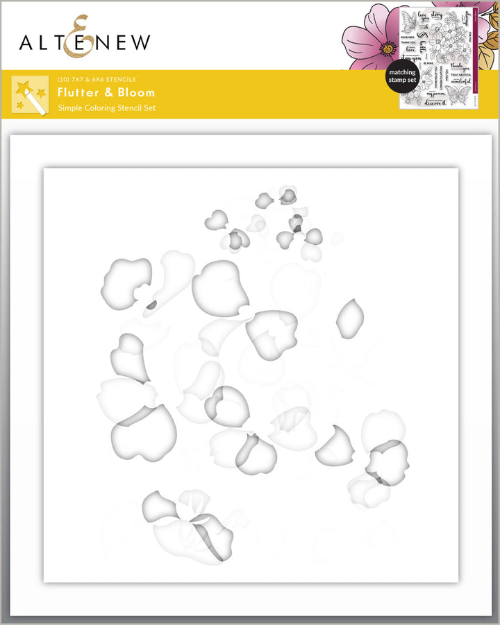 Stencil & Die & Embossing Folder Bundle Flutter Bloom