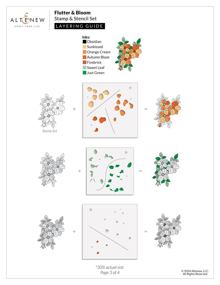 Stencil & Die & Embossing Folder Bundle Flutter & Bloom