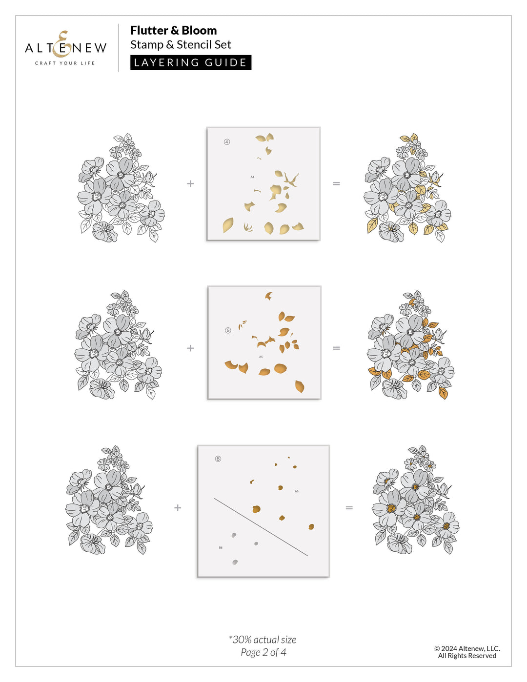Stencil & Die & Embossing Folder Bundle Flutter & Bloom