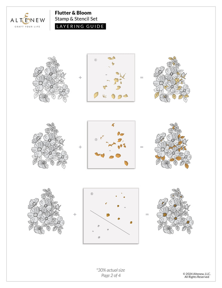 Stencil & Die & Embossing Folder Bundle Flutter & Bloom
