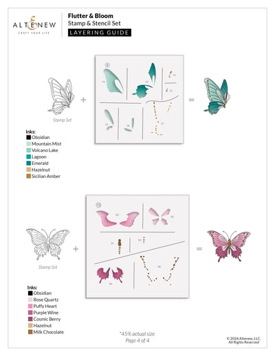 Stencil & Die & Embossing Folder Bundle Flutter & Bloom