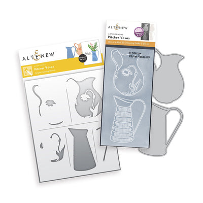Stencil & Die & Embossing Folder Bundle Pitcher Vases