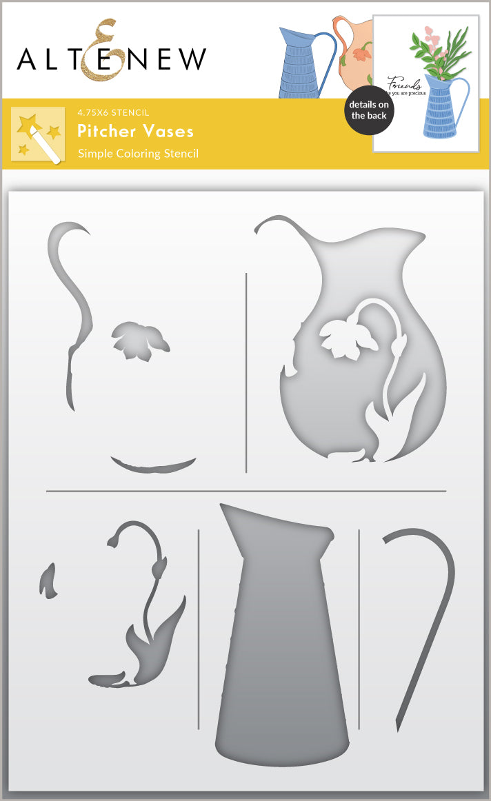 Stencil & Die & Embossing Folder Bundle Pitcher Vases