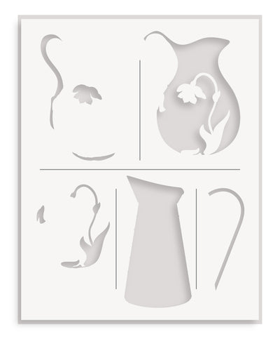 Stencil & Die & Embossing Folder Bundle Pitcher Vases