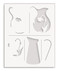 Stencil & Die & Embossing Folder Bundle Pitcher Vases