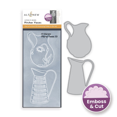 Stencil & Die & Embossing Folder Bundle Pitcher Vases