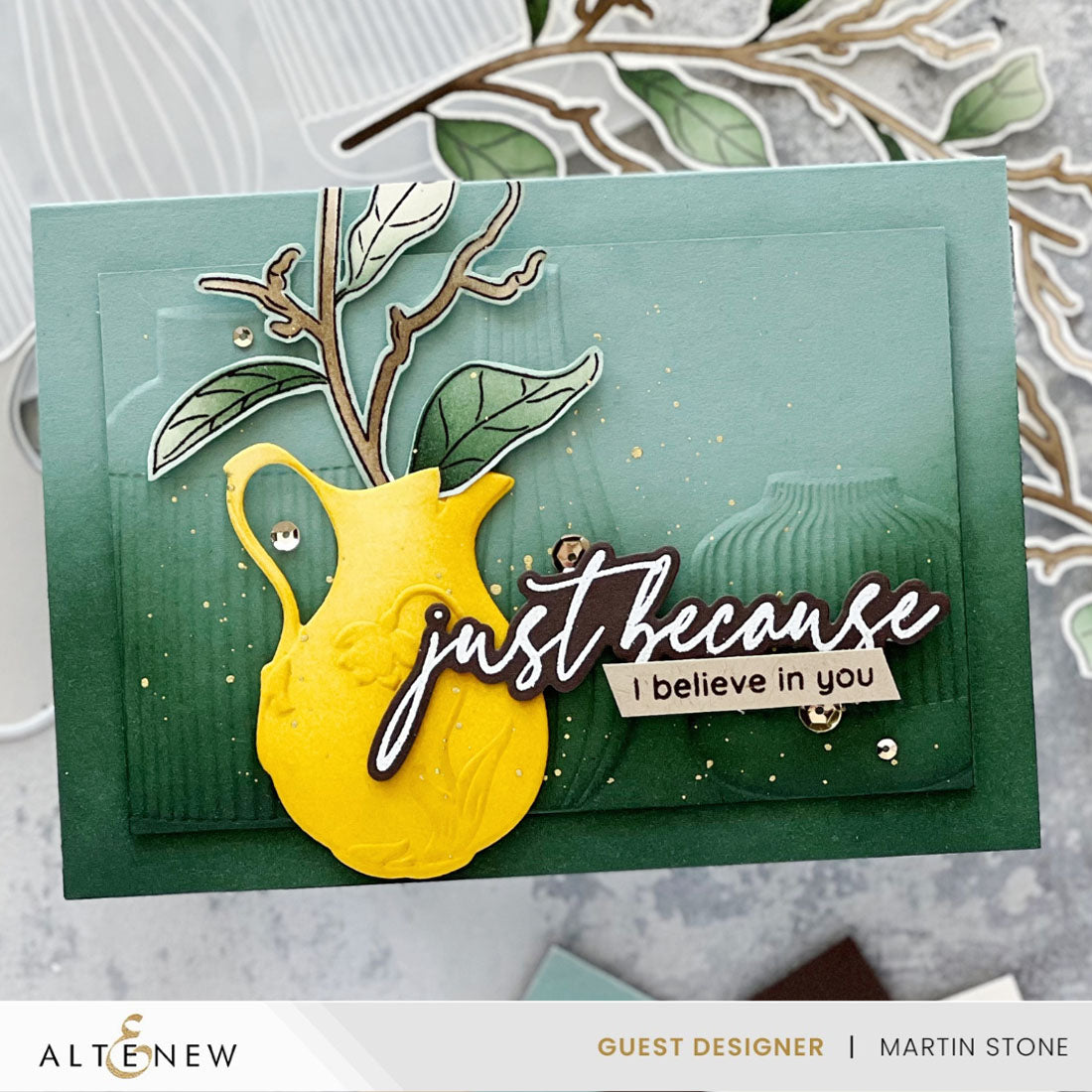 Stencil & Die & Embossing Folder Bundle Pitcher Vases