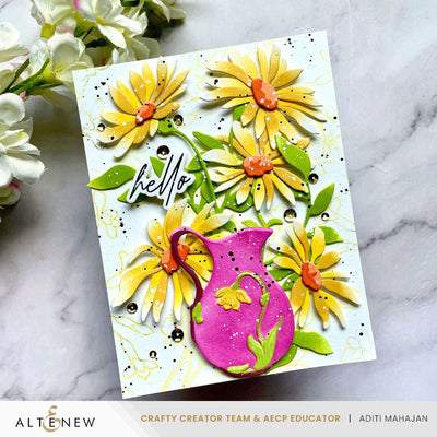 Stencil & Die & Embossing Folder Bundle Pitcher Vases
