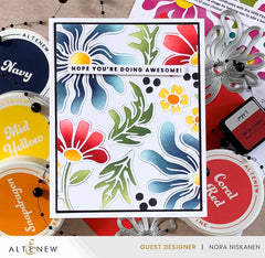 Stencil & Die & Embossing Folder Bundle Wild Flowers