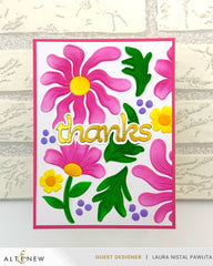 Stencil & Die & Embossing Folder Bundle Wild Flowers