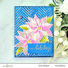 Stencil Dry Brush Poinsettia Mask Stencil