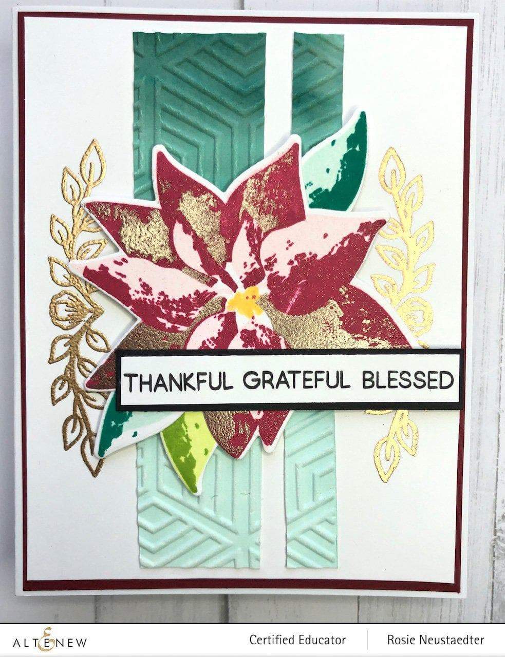 Stencil Dry Brush Poinsettia Mask Stencil