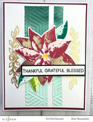 Stencil Dry Brush Poinsettia Mask Stencil
