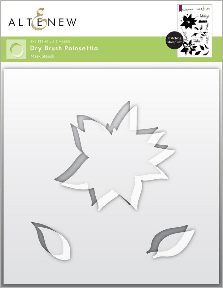 Stencil Dry Brush Poinsettia Mask Stencil
